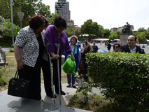 Memorial Day Planting Roses Around Alexander Spendiaryan's Grave